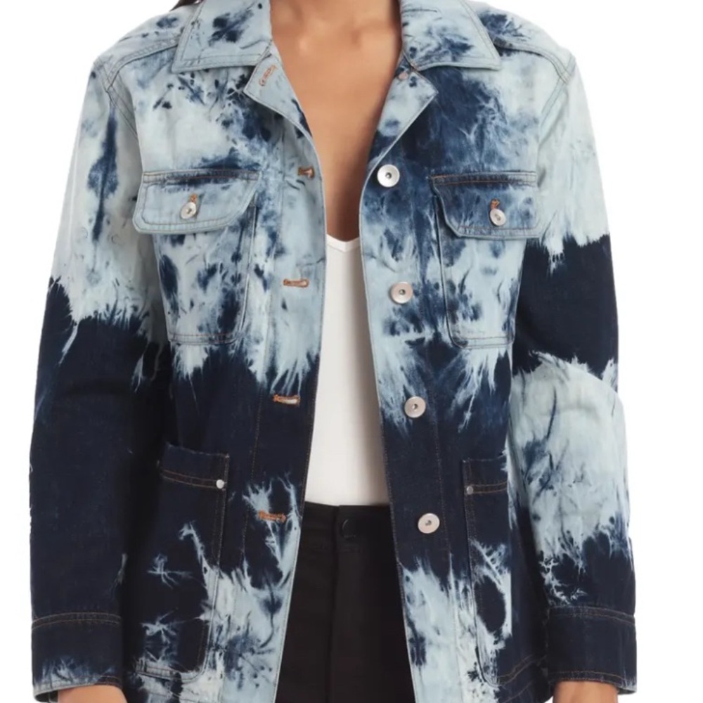 Avec Les Filles Tie-Dye Denim Jacket #156 - Picture 5 of 13